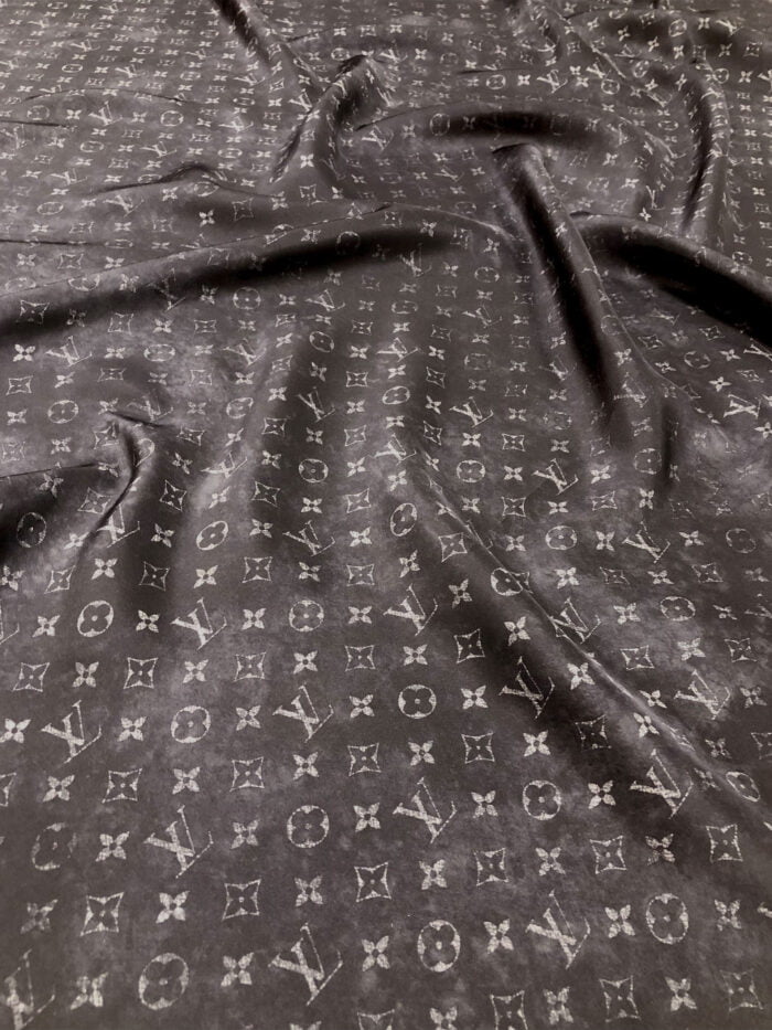 Ткань крепдешин натуральный шелк c логотипом Louis Vuitton