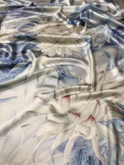Ткань натуральный шелк сатин с эластаном Италия