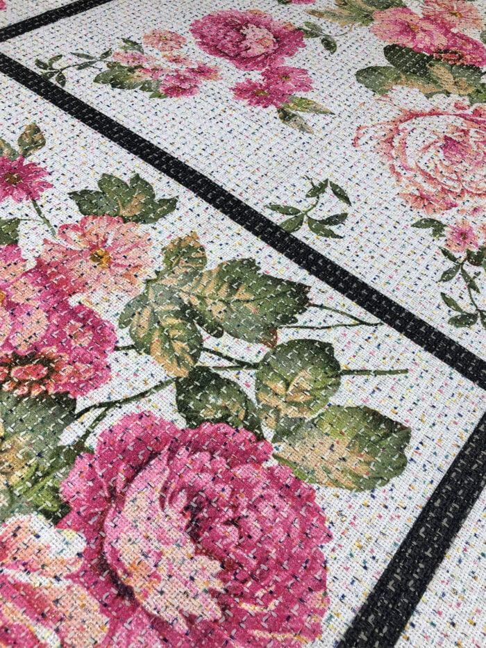 Ткань твид букле цветочный принт Италия