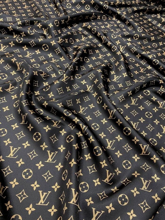 Ткань натуральный шелк твил Louis Vuitton